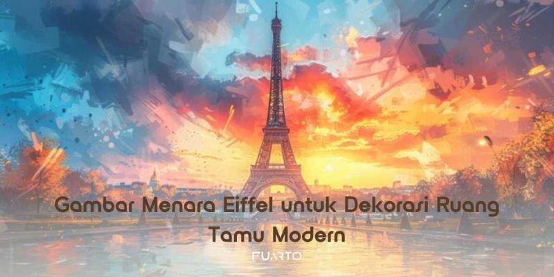 Gambar Menara Eiffel untuk Dekorasi Ruang Tamu Modern