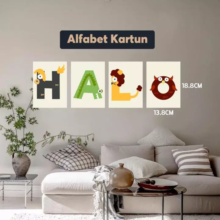 Wall Decor Alfabet Kartun A-J