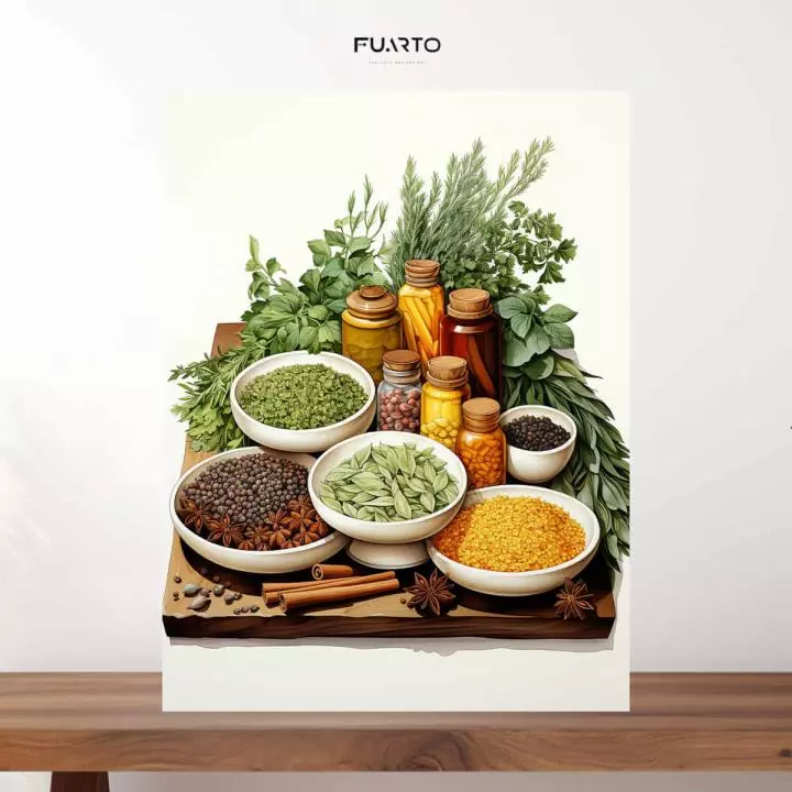 Wall Decor Gambar Rempah Herbal