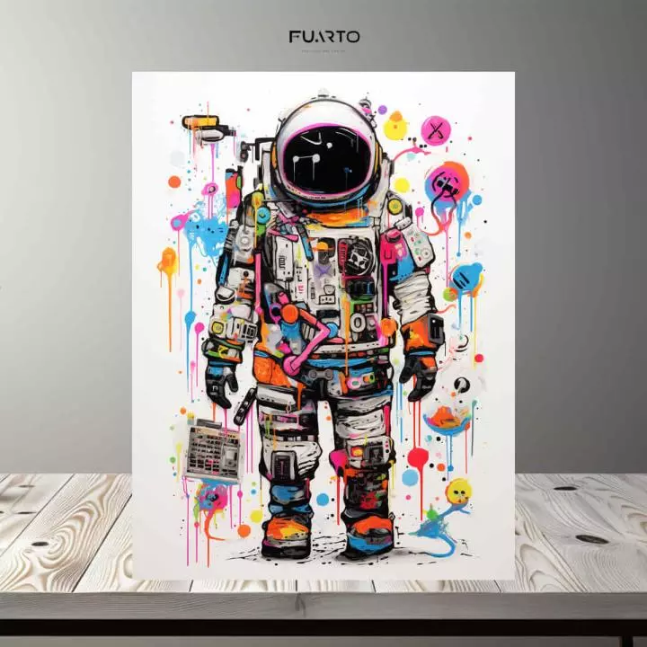 Wall Decor Abstrak Astronot