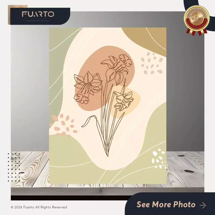 Pajangan Dinding Kayu Abstrak Boho