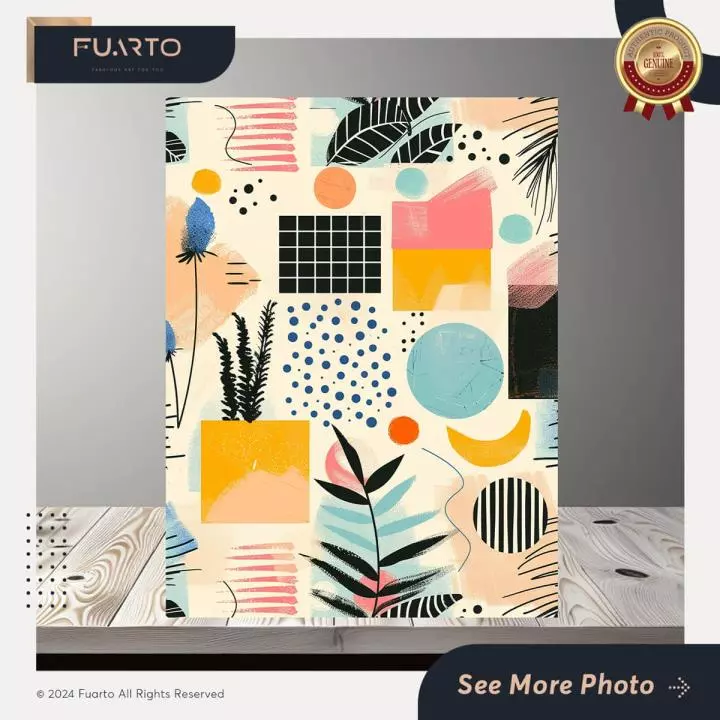 Hiasan Dinding Kayu Abstrak Patterns