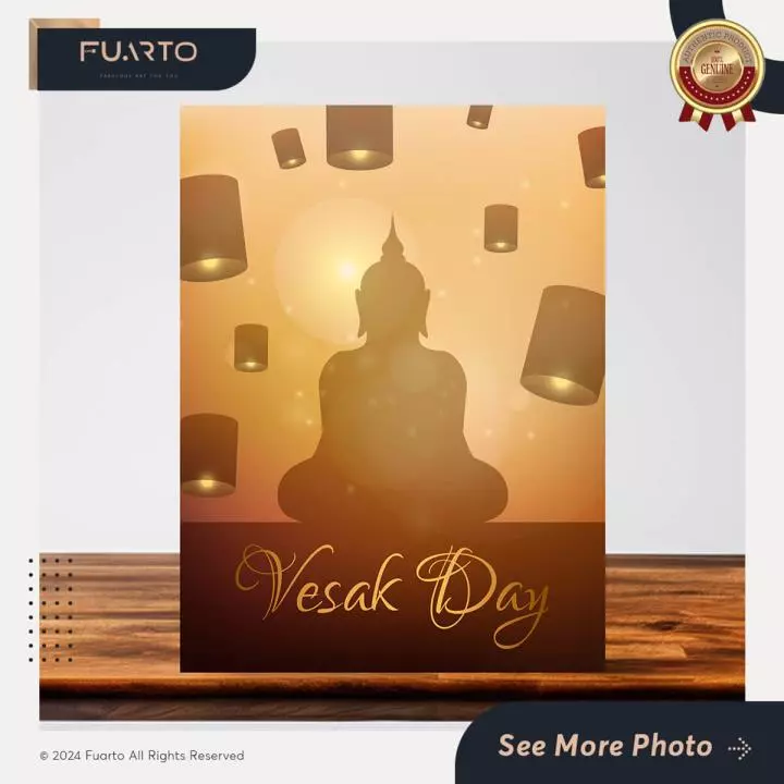 Pajangan Dinding Kayu Vesak Day