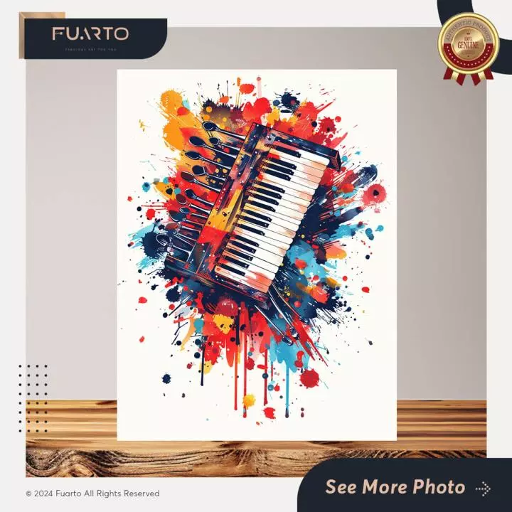 Pajangan Dinding Pop Art Alat Musik