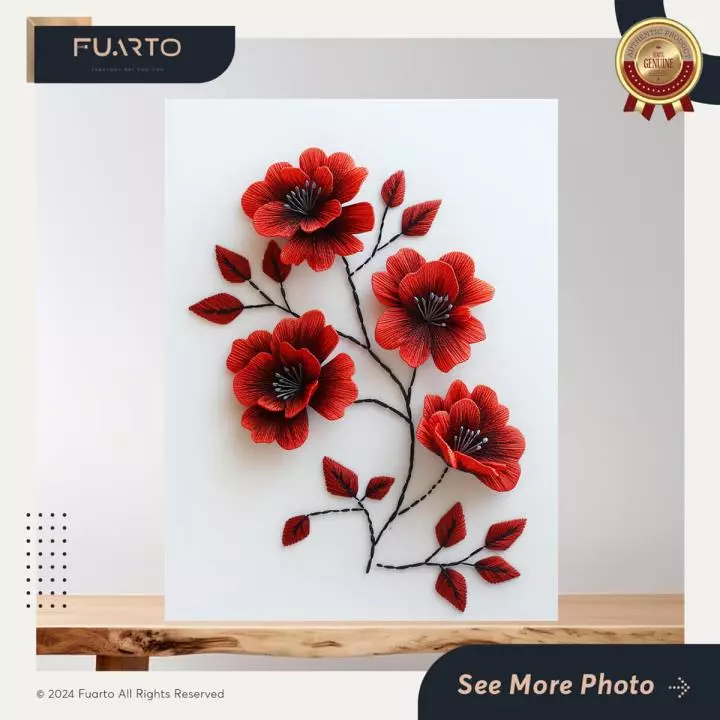 Wall Decor Kayu Kantor Bunga