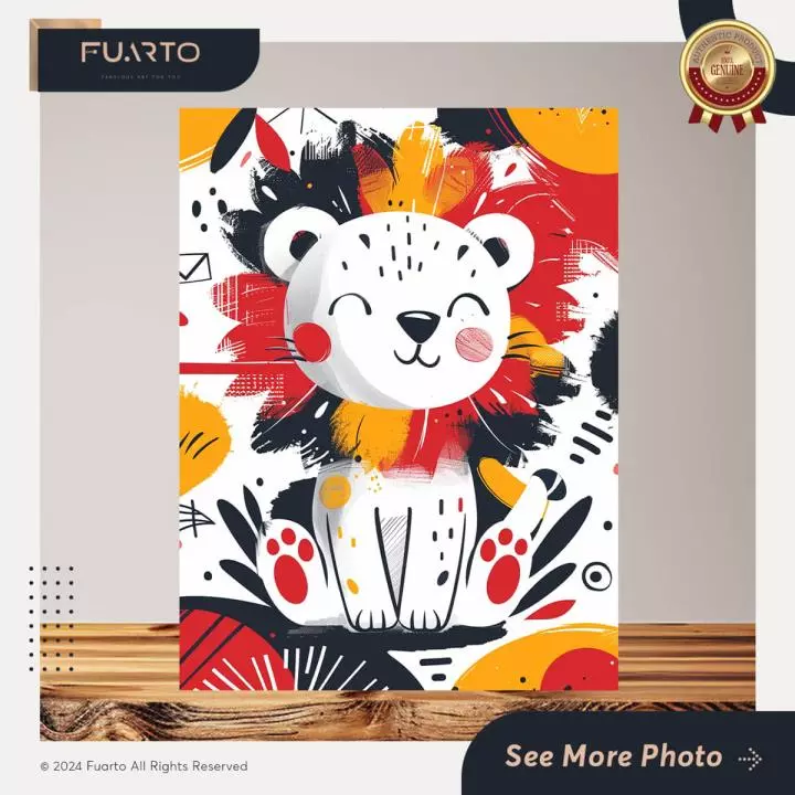 Hiasan Dinding Pop Art Lion