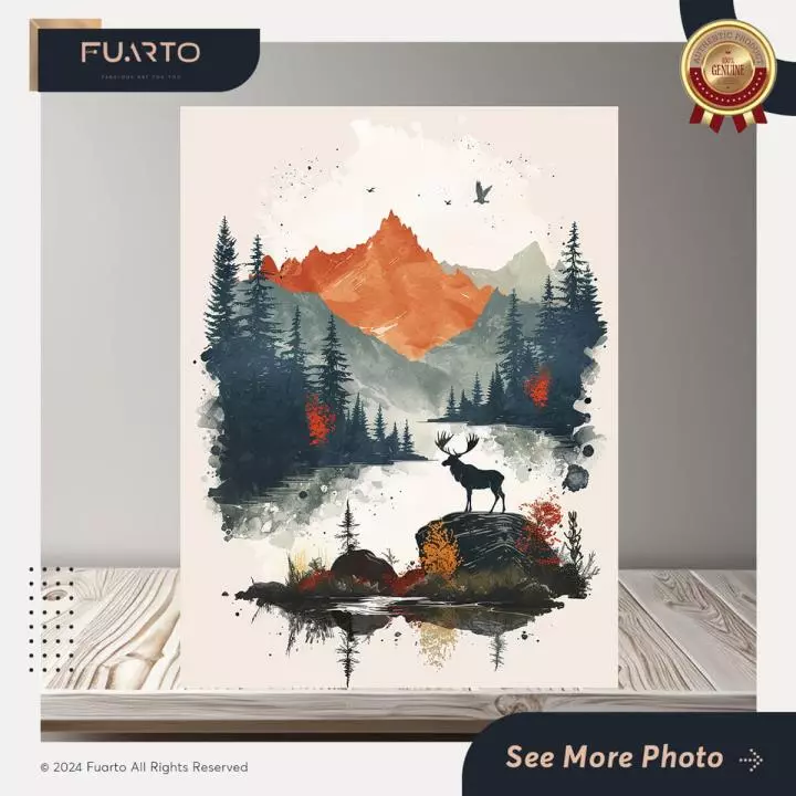 Wall Decor Scandinavian Night Deer