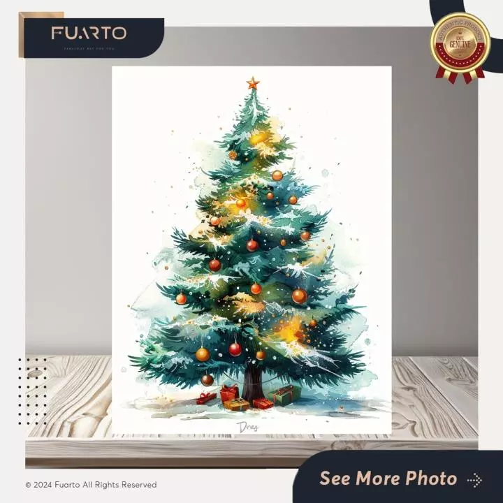Pajangan Dinding Pohon Natal-Sinterklas-Manusia Salju