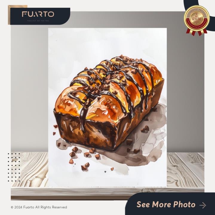 Wall Decor Roti Cokelat Glaze