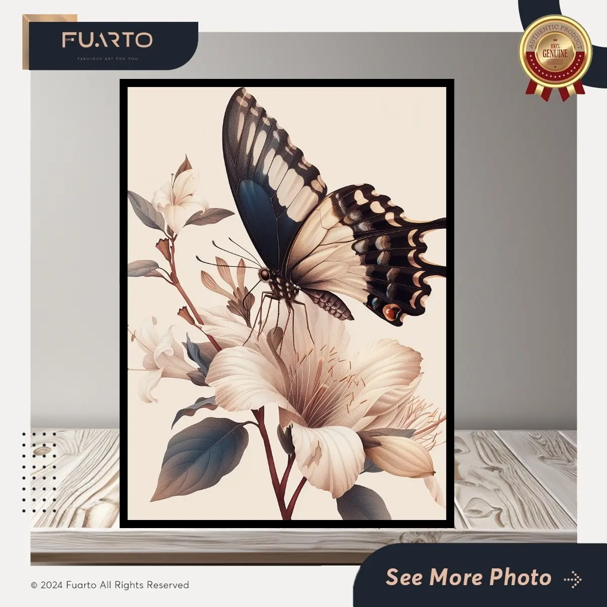 Wall Decor Butterfly Floral