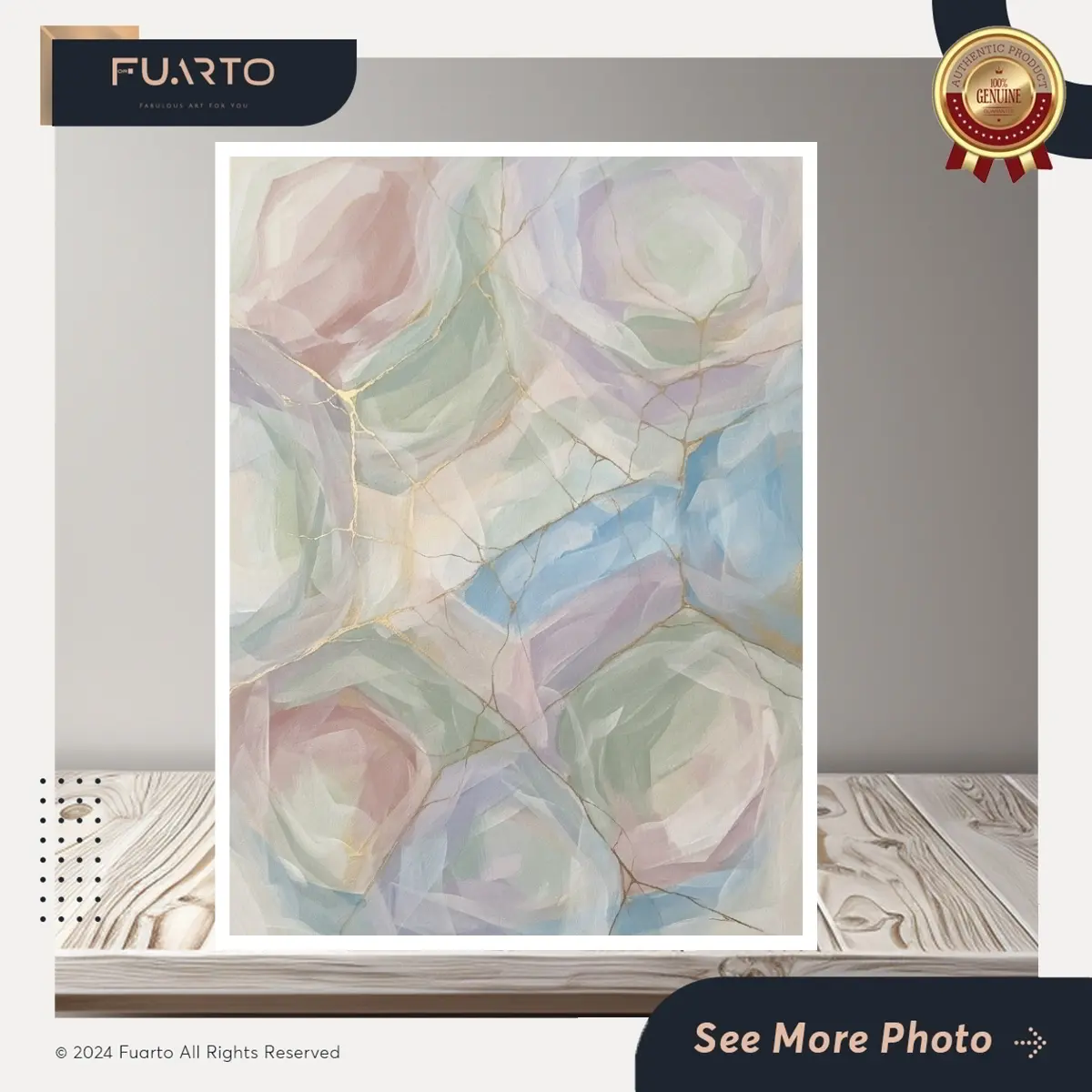 Wall Decor Abstrak Pastel